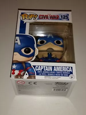 Buy Pop! Marvel Civil War 125 Captain America Vinyl Bobble- Head (box 5) • 7.69£