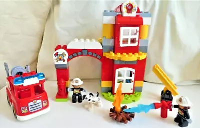 Buy LEGO Duplo 10903 Fire Station Complete Set With 2 Firemen But Siren Not Working • 24.99£