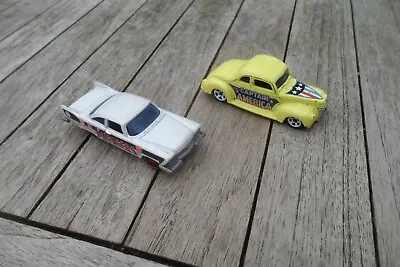 Buy Hotwheels AVENGERS Plymouth Fury & CAPTAIN AMERICA 40 Ford Coupe, Good Condition • 1.75£