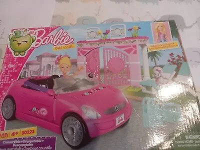 Buy Mega Bloks Barbie 80223 | Pink Convertible Build N Style  With Box SPARES • 9£