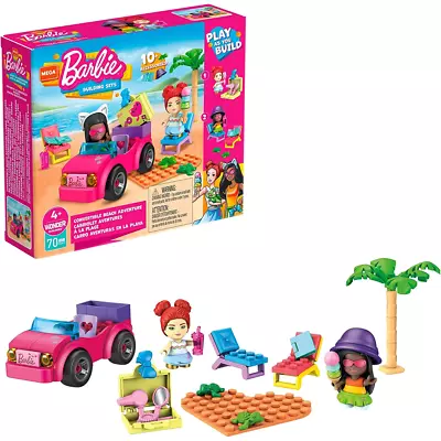 Buy Mega Construx Barbie Convertible Beach Adventure Building Toys For Kids • 9.99£