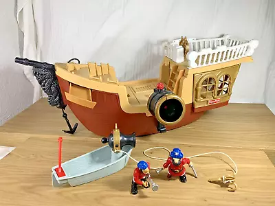 Buy Vintage 1994 Fisher Price Great Adventures Pirate Ship & Small Hook Boat Playset • 44.99£