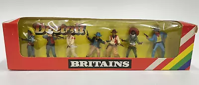 Buy Vintage Boxed Britains Deetail 7 Cowboys Model Figures Set 7676 • 110£