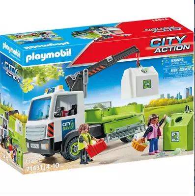 Buy PLAYMOBIL City Life Glass Recycling Truck With Container Kids Playset 71431 • 39.99£