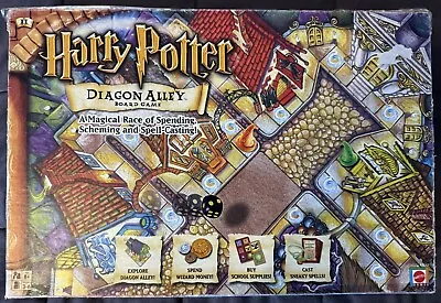 Buy Harry Potter Diagon Alley Board Game 93% Complete Mattel 2001 Vintage • 8.99£