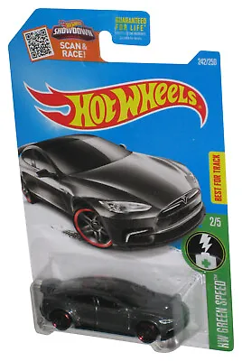 Buy Hot Wheels HW Green Speed 2/5 (2015) Dark Gray Tesla Model S Car 242/250 - (Crac • 19.97£