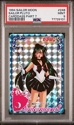 Buy PSA 9 Sailor PLUTO Prism Foil 1994 Sailor Moon CCG Japanese Carddass • 97.08£