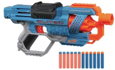 Buy Nerf Elite 2.0 Commander RD-6 Blaster, 12 Official Nerf Darts, Hasbro Toy Gun • 10.55£