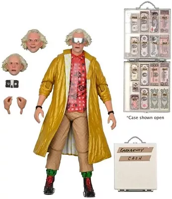 Buy ULTIMATE DOCTOR Doc BROWN FIGURE MONEY SUITCASE 20cm BACK TO THE FUTURE NECA • 43.89£