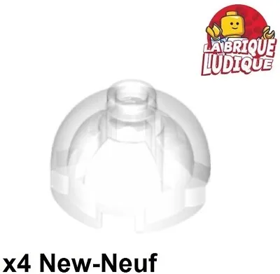 Buy LEGO 4x Round Brick Brick Round Dome 2x2 Clear Trans Clear 553c NEW • 1.97£