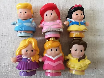 Buy Little People Disney Princess X 6 Aurora Belle Tiana Cinderella Rapunzel • 16£