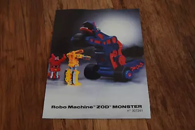 Buy Vintage Bandai Robo Machine ZOD MONSTER Advertising Sheet 2 Sided Retro Toy Toys • 17.99£