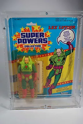 Buy Vintage 1985 Kenner Super Powers Lex Luthor - Canada - MOSC + Acrylic Case • 171.02£
