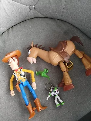 Buy Disney Pixar Mattel 2018 Toy Story Woody And Bullseye Poseable Toy Figure • 8£