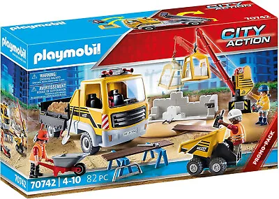 Buy Playmobil 70742 Childrens Construction Building Set Kids Playset 'New & Sealed' • 37.95£