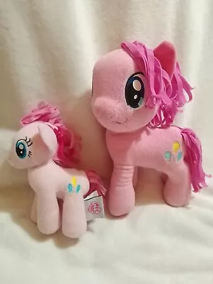 Buy Bundle 2 My Little Pony Pinkie Pie Plushies X2 Rag / Ribbon Mane Hair 11  & 6.5  • 2.99£