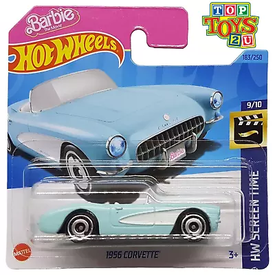 Buy Hot Wheels HW Screen Time Barbie 1956 Corvette 1:64 Scale Diecast Model Car 9/10 • 7.97£