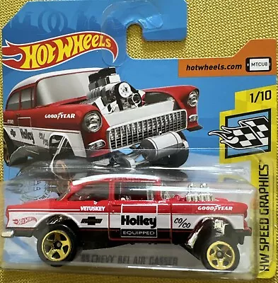 Buy Hot Wheels  '55 Chevy Bel Air Gasser. Holley Equipped New. RARE! • 8.99£