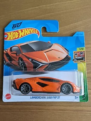 Buy Hot Wheels Lamborghini Sian FKP 37 Orange - 163/250 Short Card • 6.99£