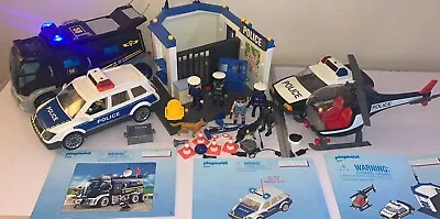 Buy Playmobil Police Bundle - Station, Vehicles, Figures, Accessories And Instructio • 10£