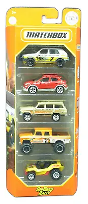 Buy Mattel Matchbox GVY41 Offroad Rally 5 Pack New Original Packaging VW Golf Fiat Jeep Dodge • 10.36£