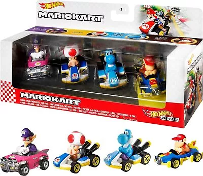 Buy Hot Wheels Mario Kart Vehicle 4-Pack, Set Of 4 Fan-Favorite Characters Includes • 47.45£