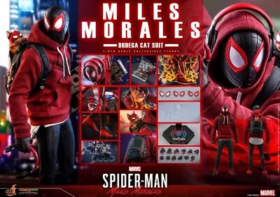 Buy Hot Toys VGM50 Spiderman Miles Morales Cat Suite Winery - 1/6 Scale NEW • 260.45£