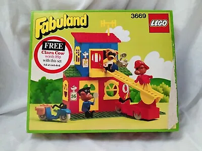 Buy 🤖 LEGO: Fabuland 3669 Fire House Boxed Complete Clara Cow (Seam Unstuck And Rip • 119.99£