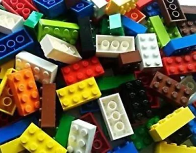 Buy LEGO BRICKS: 50 X VARIOUS MIXED COLOURS INC RED, BLUE, GREEN & YELLOW 2x4 PIN • 14.99£