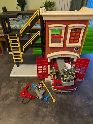 Buy Fisher Price Imaginext Fire Engine & Station  With 3  Figures • 12£