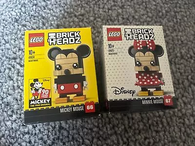 Buy LEGO BRICKHEADZ: Mickey Mouse (41624) And Minnie Mouse (41825) Retired Sets • 75£