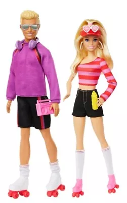 Buy Barbie And Ken Doll Roller Skating Set Gift Barbie 65  • 42.50£