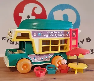 Buy Vintage Fisher Price Little People  Play Family Camper 1972  • 29.99£