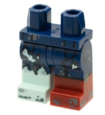 Buy Lego New Dark Blue Minifig Legs 1 Red Boot Tattered Captain America Zombie D549 • 2.79£