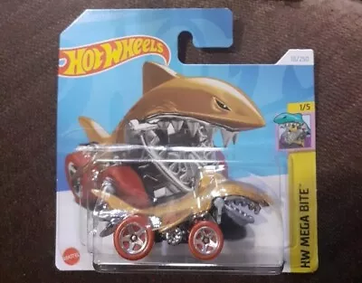 Buy Mew Hot Wheels  - 2024 Gold Shark Bite - Hw Mega Bite • 3.39£