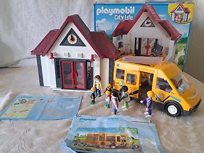 Buy Playmobil City Life Bundle. School House 6865 (boxed) And 6866 School Bus+Extras • 5£