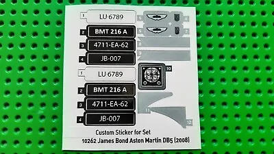 Buy Replacement Stickers/Stickers Fits Set 10262 James Bond Aston Martin DB5 (2018 • 4.10£