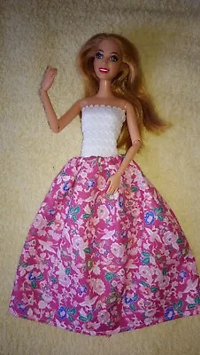 Buy Barbie Doll Clothing Princess Flowers Dress Wedding Dress Wedding Dress 24 Dress • 5.19£