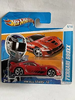 Buy Team Hot Wheels HW All Stars 12 Ferrari 599XX Short Card 5/10 125/247 V5428-CDLC • 6.95£