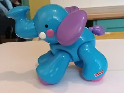 Buy FISHER PRICE Clickety-Clack Animal Blue Elephant Interactive Toy • 2.13£