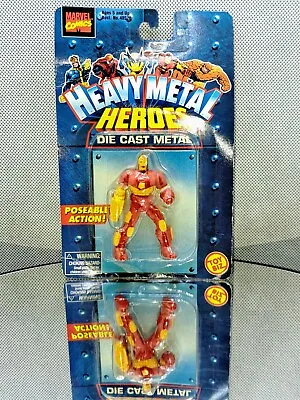 Buy Marvel IRON MAN Heavy Metal Heroes DIE Cast Metal Figure Mint On Card TOYBIZ • 5£