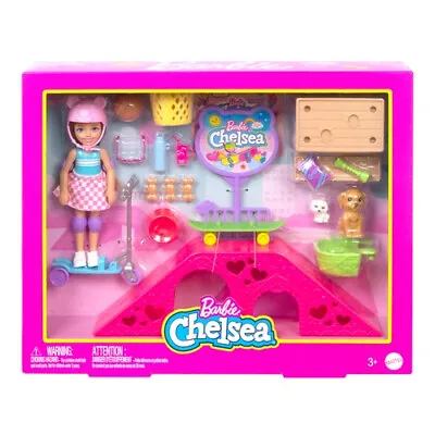 Buy Barbie Doll Chelsea Skatepark Playset 2 Puppies & 15+ Accessories • 29.99£