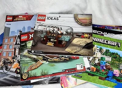Buy LEGO Instruction Manuals Lot Of 47 Minecraft, Ship In Bottle, Star Wars, Ninjago • 14.17£