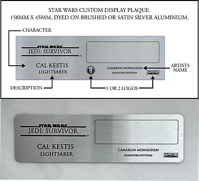 Buy Star Wars Custom Autograph Signature Display Plaque Aluminium Helmet Blaster • 7.50£