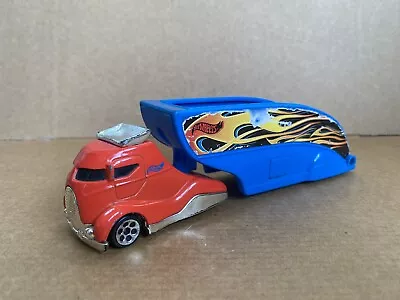 Buy Vintage Hot Wheels Semi Truck And Trailer,  1:64 Scale, 1999, Red, Blue, RARE. • 20£