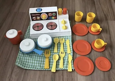 Buy Vintage Fisher Price Kitchen Set - 1970s No.919 Toy Collectable • 55£