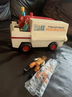 Buy Fisher Price Adventure People Rescue Truck 303 1974 With Figures • 17£