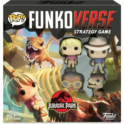Buy Funko POP Funkoverse Jurassic Park 100 Strategy Game & Raptor Dr Alan Figures • 17.99£