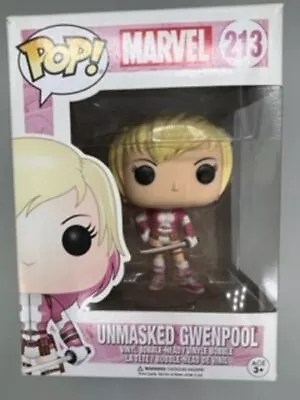 Buy Funko POP #213 Unmasked Gwenpool - Marvel - Damaged Box - Includes Protector • 11.99£