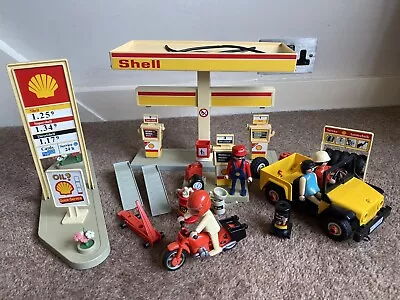Buy Vintage Playmobil Shell Petrol Station Garage, Set 3437, Rare, 1981 Original, • 45£